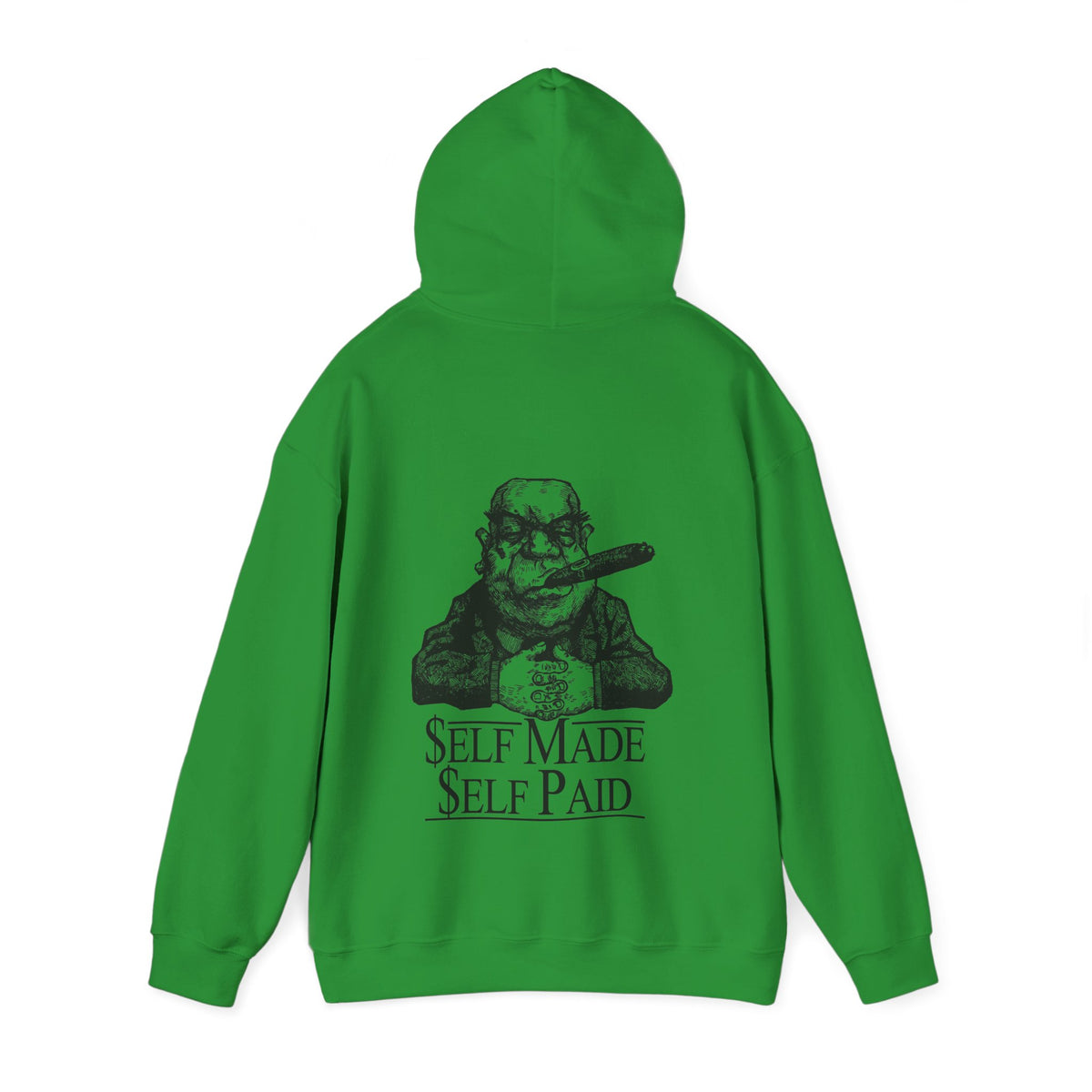 Self Made Self Paid Back Print Hoodie