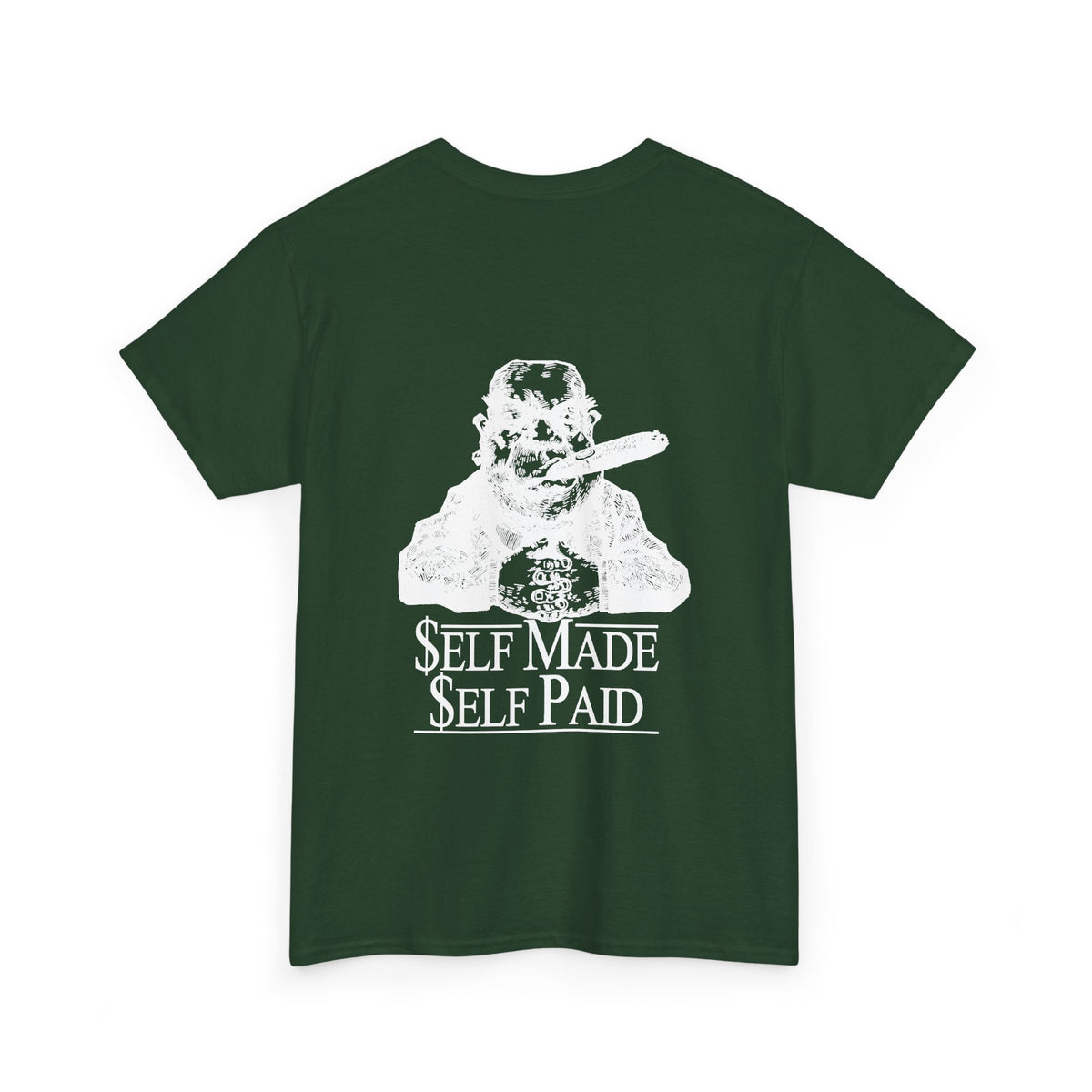 Self Made Self Paid Back Print T-Shirt