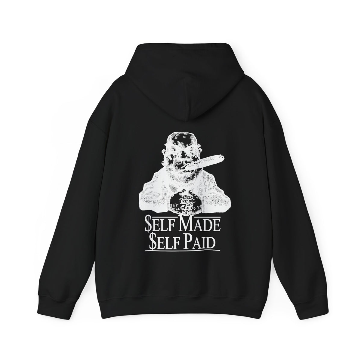 Self Made Self Paid Back Print Hoodie