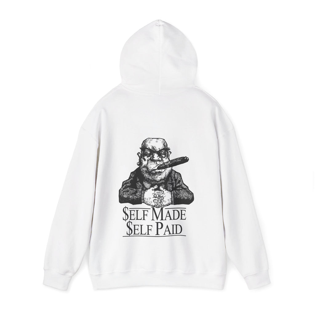 Self Made Self Paid Back Print Hoodie