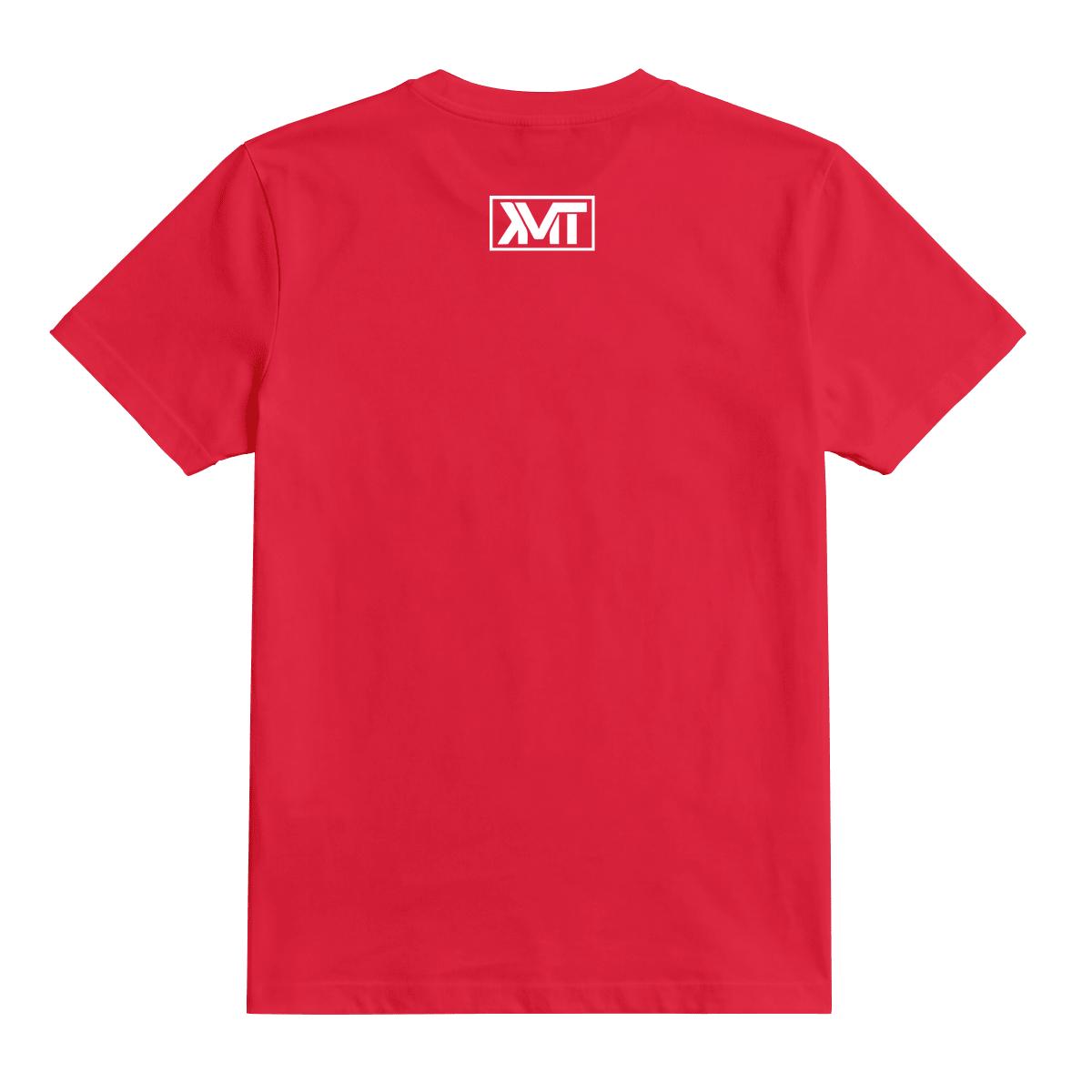 Elegant Konsequence 2008 red T-shirt — original white KMT upper-back print