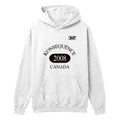 Konsequence EST. 2008 Canada — Elegant Lettering Hoodie (White) — front view
