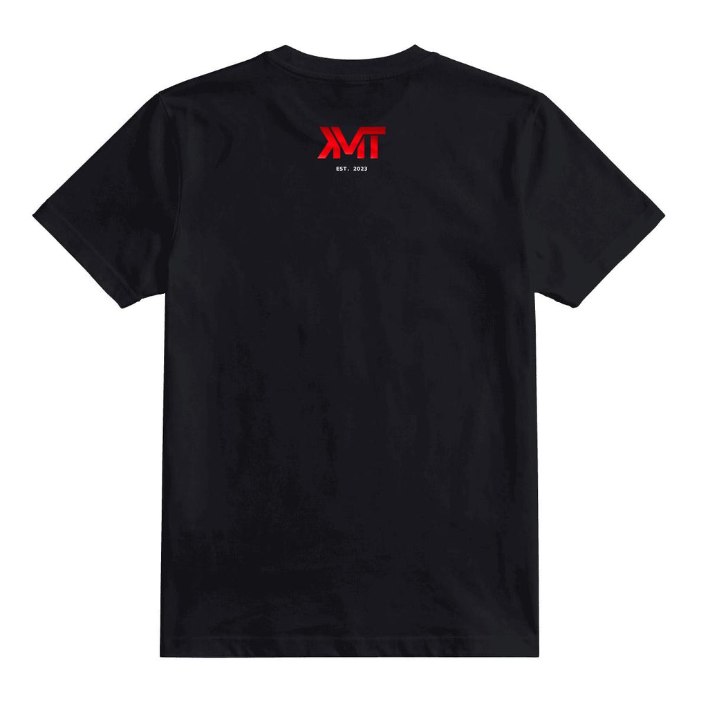 KMT Social Klub Bay Nine black tee, back EST. 2023 monogram
