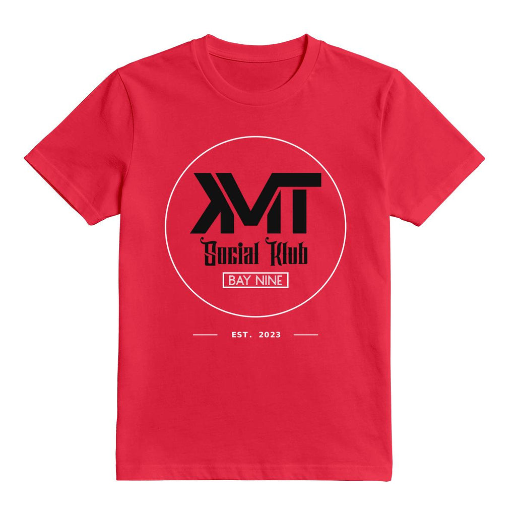 KMT Social Klub — Bay Nine EST. 2023 T-Shirt (Red) — front view