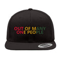 Out of Many One People — Snapback (Black) — YP Classics 6089M front view