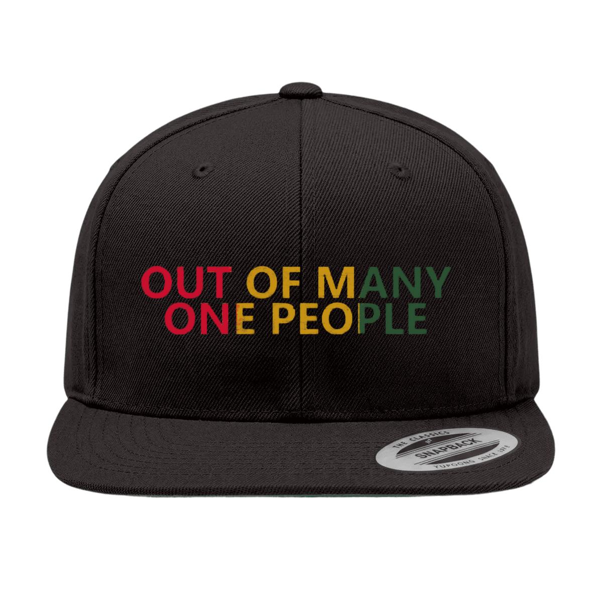 Out of Many One People — Snapback (Black) — YP Classics 6089M front view