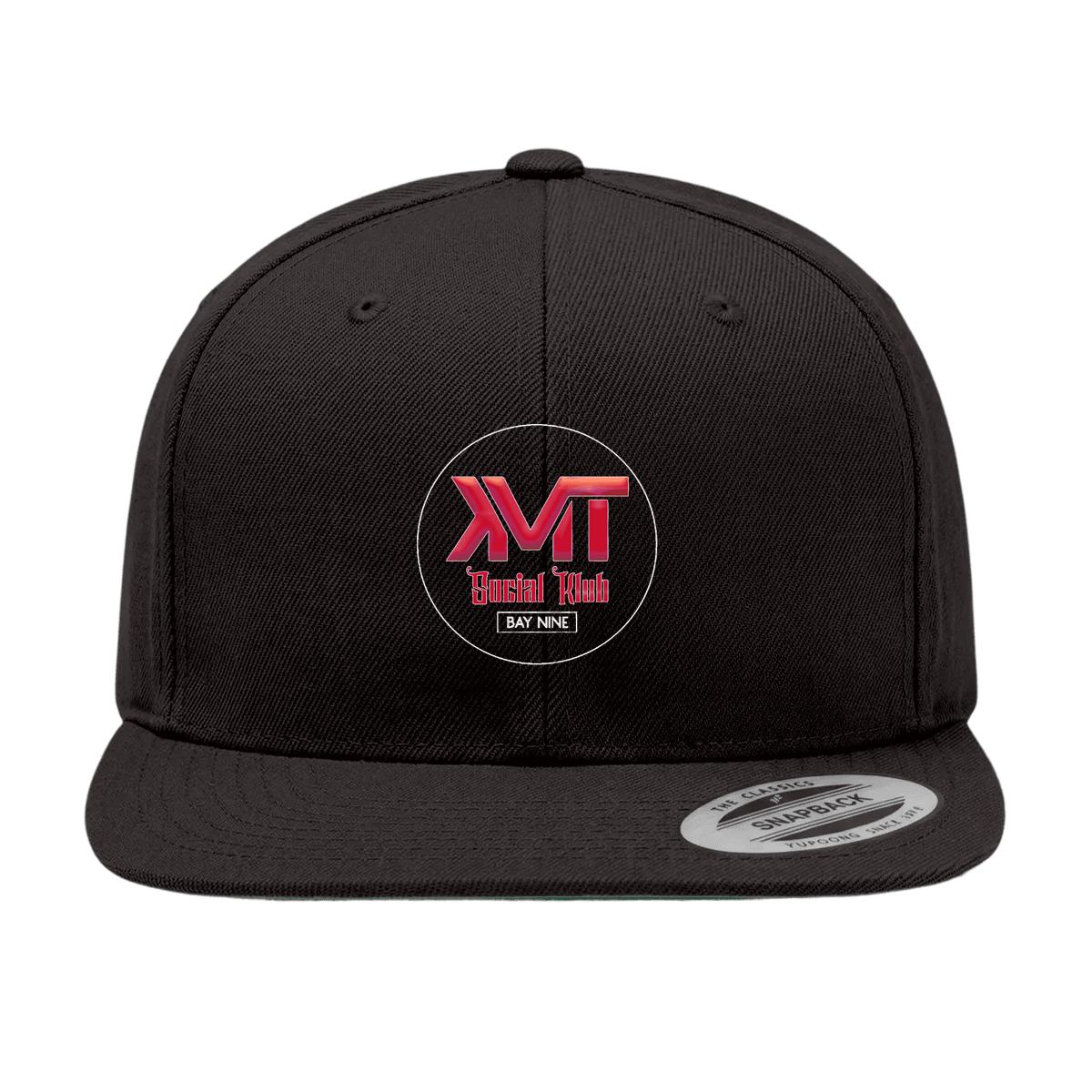 KMT Social Klub Red Logo — Snapback (Black) — YP Classics 6089M front view